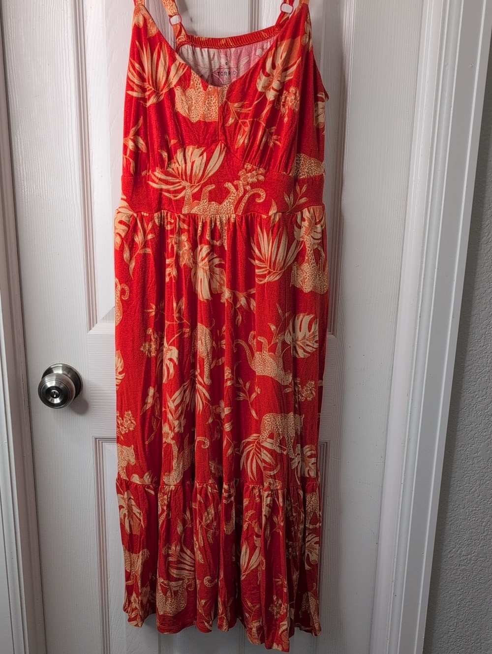 torrid Tropical Floral Maxi Dress with Cream Print Size 0X